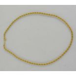 A 9ct gold twist necklace, 6.6g45.5cm