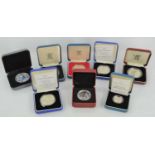 A group of commemorative silver coins to include 40th anniversary of the coronation silver proof