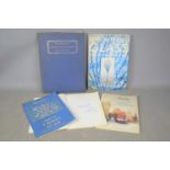 A group of glass reference books and Bonhams catalouges to include an example signed by Eric Knowles