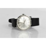 A vintage Tissot Visodate watch, Seastar seven, black leather strap