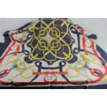 A vintage Hermes silk scarf "Eperon d'Or" designed by Henri d'Origny90cm by 90cm