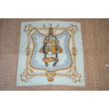 A vintage Hermes silk scarf "Bride de Cour" by Francoise de la Perriere90cm by 90cm