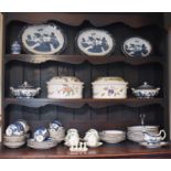 A Booths pottery Willow pattern part dinner and tea service, together with a selection of