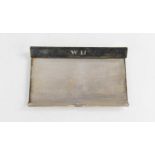 A silver Asprey notepad holder, engraved with initials W.H to the front, and inscribed 'To Bill,