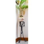 A Jardinière on cast metal stand, 110cm total height