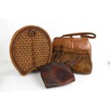 Three Vintage handbags, to include a snakeskin Mappin & Webb example, a crocodile skin example and