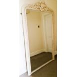 A large French 19th century style cream painted pier mirror. 186cms tall x 110cms wide Please note