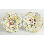 A pair of pottery Delft polychrome plates.