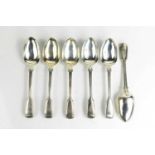 A set of silver dessert spoons, 1867, 10.34toz.Condition report: Good overall condition, wear