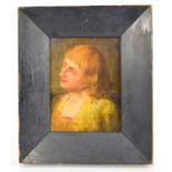 An Italian late 18th/early19th century portrait, oil on panel, 12 by 16cm.