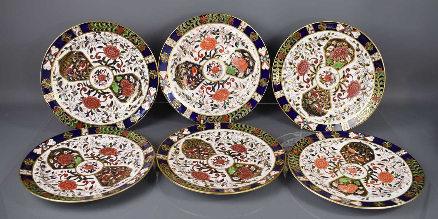 Twelve Royal Crown Derby plates, six 26cm diameter, six 22cm diameter, in the old imari pattern, - Image 2 of 2