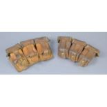 A pair of German Kar 98 ammo pouches, one marked RBN