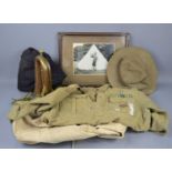 A 1940s 1st Long Sutton Scouts uniform to include trousers, jacket and hat together with a bugle and