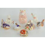 A group of eight Royal Crown Derby paperweights comprising Mole, from the Exclusive Collectors Guild