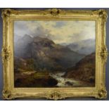 Alfred Fontville de Breanski, Aberglaslyn Near Beddeelcert, North Wales, oil on canvas, signed,