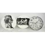 Three Timney Fowler of London porcelain plates, circa 1980, each with their own design to include