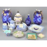 A group of Victorian and later ceramics to include Wedgwood, Chinese plates, Sandland ware and