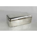 A Victorian silver cigarette box, with domed lid, London 1893, 8 by 4 by 3ins.