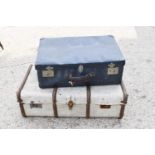 Two vintage travelling trunks