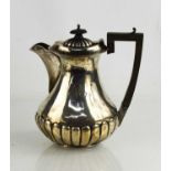 A silver teapot engraved with the letter M, 13.2toz