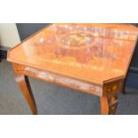 An Italian inlaid games table