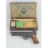 A vintage Webley and Scott mark 1 air pistol in original box