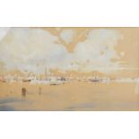 An early 20th century watercolour on paper, depicting a Venetian scene, unsigned, 30 by 49cm.