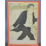 Caudieux lithograph poster after Toulouse Lautrec, limited edition 487 of 2000 published by The
