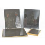 A collection of vintage Stereoscopic lenticular 3D colour photographs on glass plates showing female