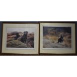 Steven Townsend, two limited edition prints depicting black labradors, both signed in pencil to