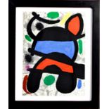 Joan Miro (1893-1983): print of a lithograph in colours, 28 by 39cm.