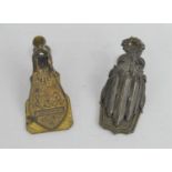 Two Victorian brass letter clips by Merry, Phipson and Parker