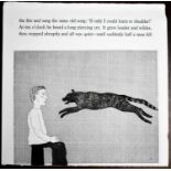 David Hockney (1937): A Black Cat Leaping, etching and aquatint, from Illustrations for Six Fairy