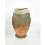 A Chessal pottery vase, together with a Studio pottery vase with matt glaze, 17cm high.