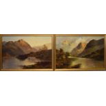 Jamieson (1893-1950): a pair of oil on canvas depicting highland landscapes.