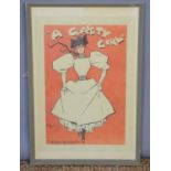 A Gaiety Girl lithograph poster after Dudley Smith limited edition 487 of 2000 published by The