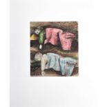 Henry Moore (1898-1986): Sleeping Child Covered with Blanket, copy print of an etching, 19 by 16cm.
