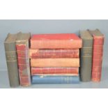 Nine volumes of the "Cycling" book, by Edmund Dangerfield and Walter Groves, late 19th / early