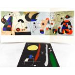 Joan Miro (1893-1983): Two untitled colour prints, one 38 by 28cm and the other 81 by 38cm.