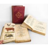A group of antique books to include A practical Treatise on Breeding, Rearing and Fattening all