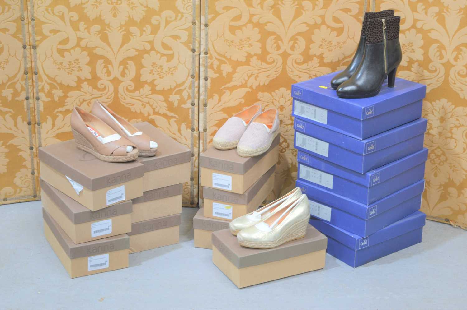 Fifteen pairs of brand new ladies shoes, various sizes and brands to include Kana and Caprice