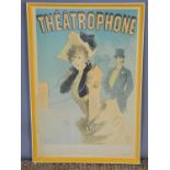 Theatrophone lithograph poster after Jules Cheret, limited edition 487 of 2000 published by The