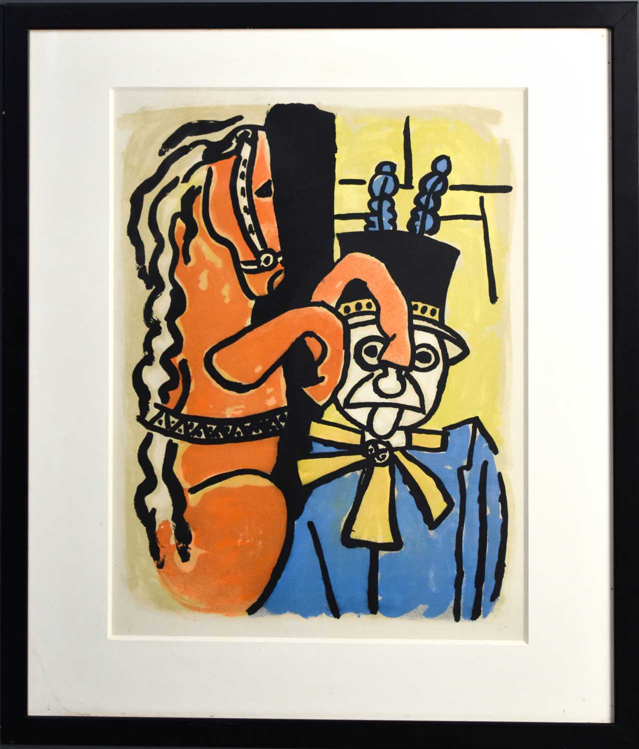 Fernand Leger (French, 1881-1955): Horse & Guard, print, unsigned, 40 by 30cm.