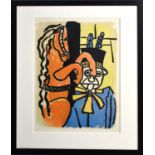 Fernand Leger (French, 1881-1955): Horse & Guard, print, unsigned, 40 by 30cm.