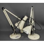 A pair of vintage Terry's Anglepoise lamps