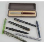 A group of collectible pens to include National Security, Conway Stewart, Mable Todd and Co and