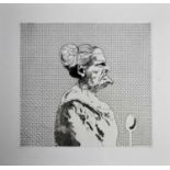 David Hockney (1937): The Cook, etching aquatint, from Illustrations for Six Fairy Tales from the