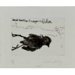 Colin Self (1941): Dead Bird for Craigie & Colin, limited edition 28/30, etching and aquatint, dated