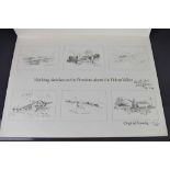 A limited edition folio of eight prints with signed original pencil sketch by Ashley Jackson; The