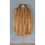 A vintage 3/4 length mink fur coat